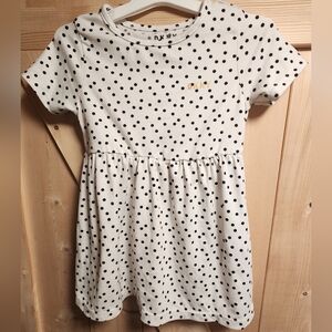 DKNY Black and White Polka Dot Toddler Dress